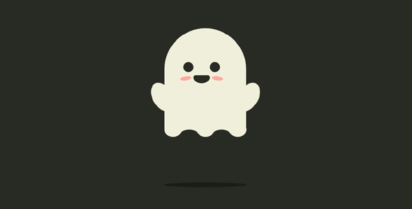 可爱幽灵CSS3跳动特效代码