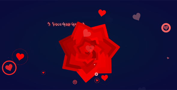 CSS3+SVG红色鲜花爱心动画