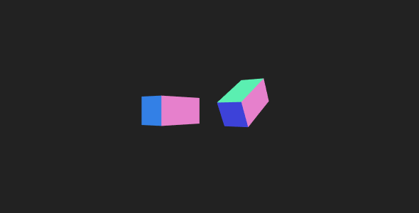 three.js两个方块模拟走路动画