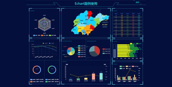 echarts企业发展地区大数据分析统计