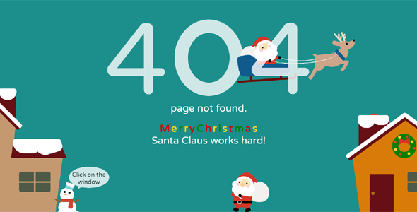 圣诞主题404页面css3动画