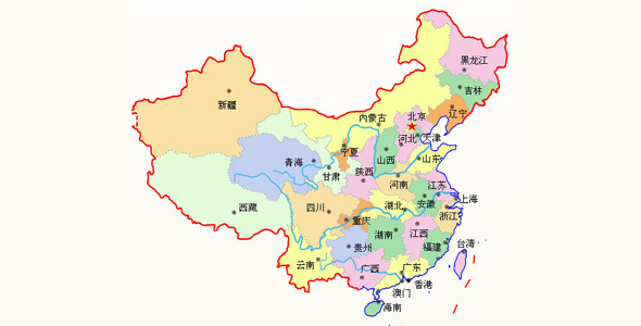 CSS代码绘制中国地图