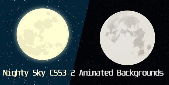 CSS3夜晚月空网页背景视差动画