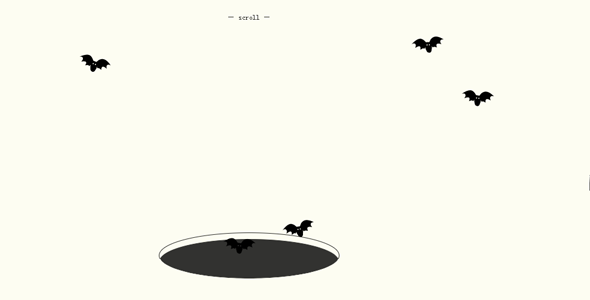 TweenMax+SVG蝙蝠飞出洞穴动画