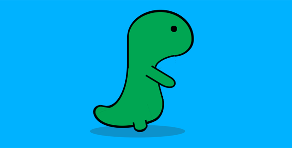CSS3简笔画小恐龙走路动画