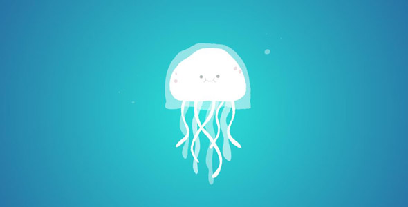 SVG+TweenMaxJs卡通水母动画特效