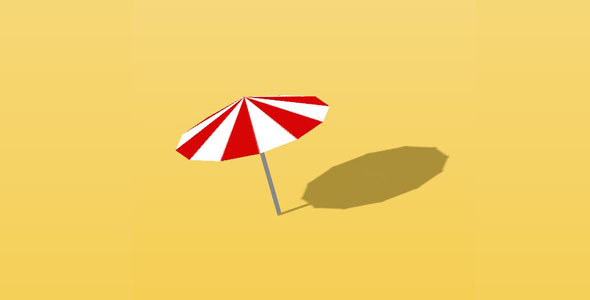 纯CSS3沙滩遮阳伞阴影旋转动画特效