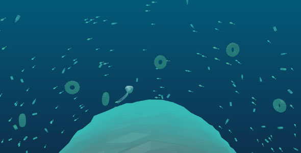 threejs海洋被塑料污染html5特效