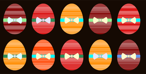 纯CSS复活节彩色的蛋