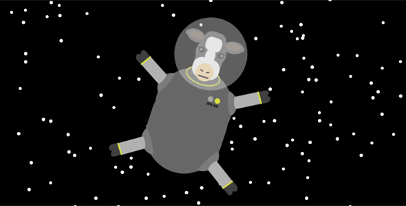 jQuery+SVG一只牛在外太空特效