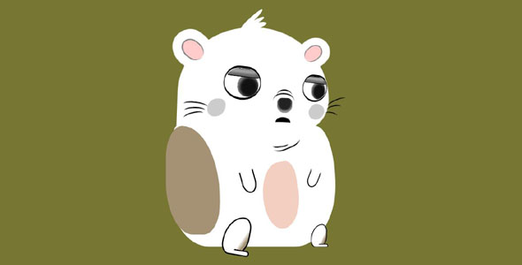 纯CSS3卡通荷兰鼠眨眼动画