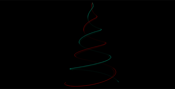 js荧光灯圣诞树旋转特效