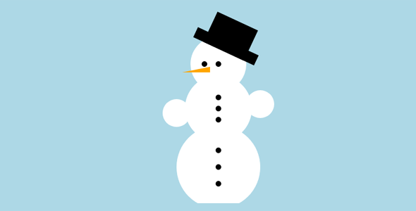 css3绘制的雪人动画效果