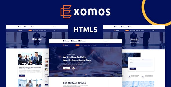 响应式蓝色商业企业网站HTML5模板