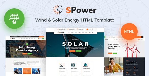 太阳能风能等新能源企业网站HTML模板
