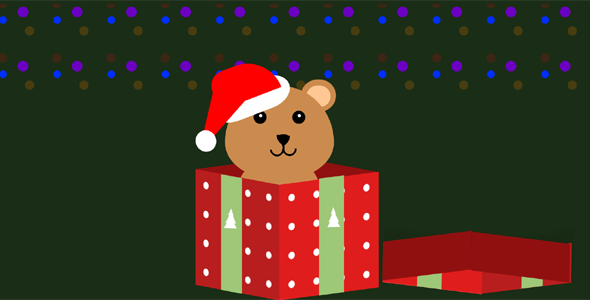 新年礼物盒打开css3动画特效代码