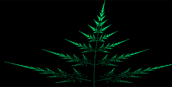 canvas绘制的蕨类植物特效代码