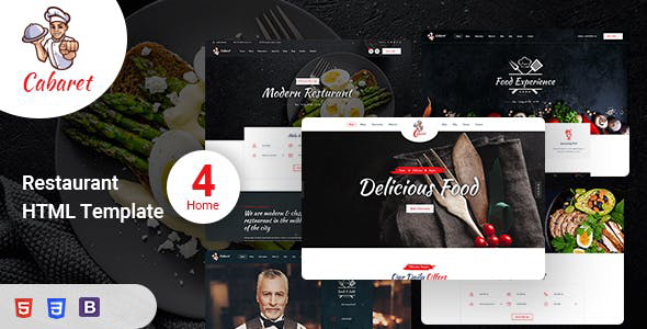 创意餐饮行业快餐网页前端模板