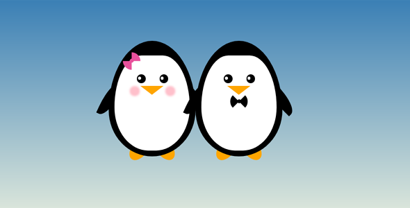 css代码画的企鹅夫妇