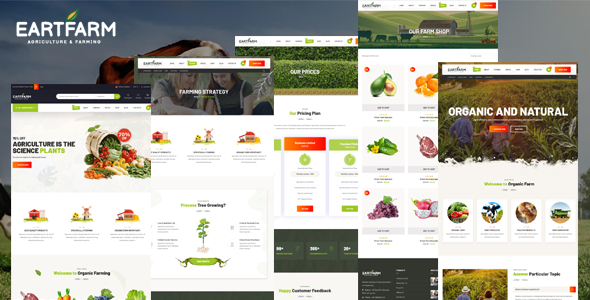 农场养殖场电商网页HTML5模板