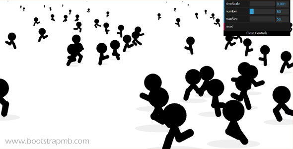 JavaScript生成一群人跑步动画特效源码下载