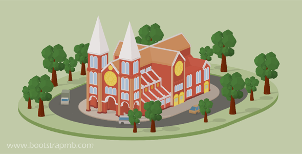 纯CSS绘制的3D城镇网页动画
