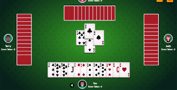 JavaScript扑克牌游戏代码源码下载