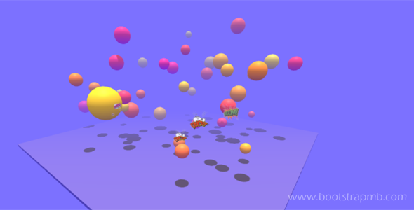 3d小球掉落弹跳动画JavaScript特效源码下载