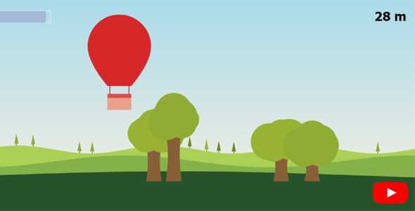 HTML5 Canvas热气球飞行小游戏代码