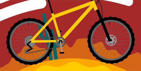 SVG动画自行车地球特效