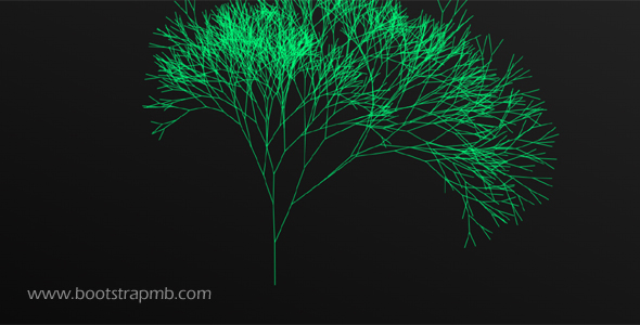 HTML5 Canvas发光大树动画
