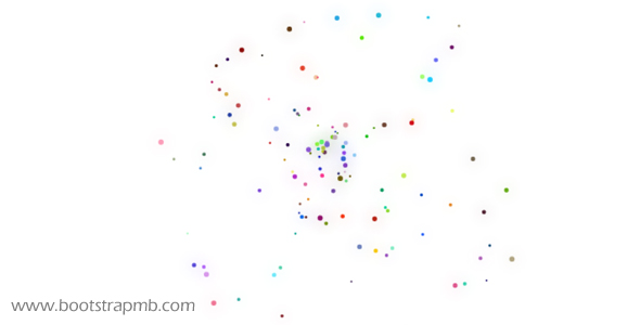 js+canvas彩球粒子动画代码