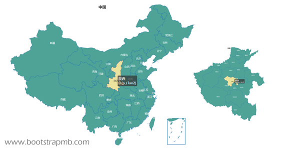 HTML5 Canvas中国地图二级联动