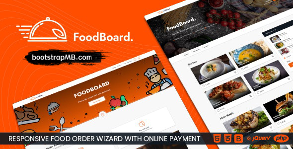 HTML5餐饮在线订餐支付网站模板源码下载