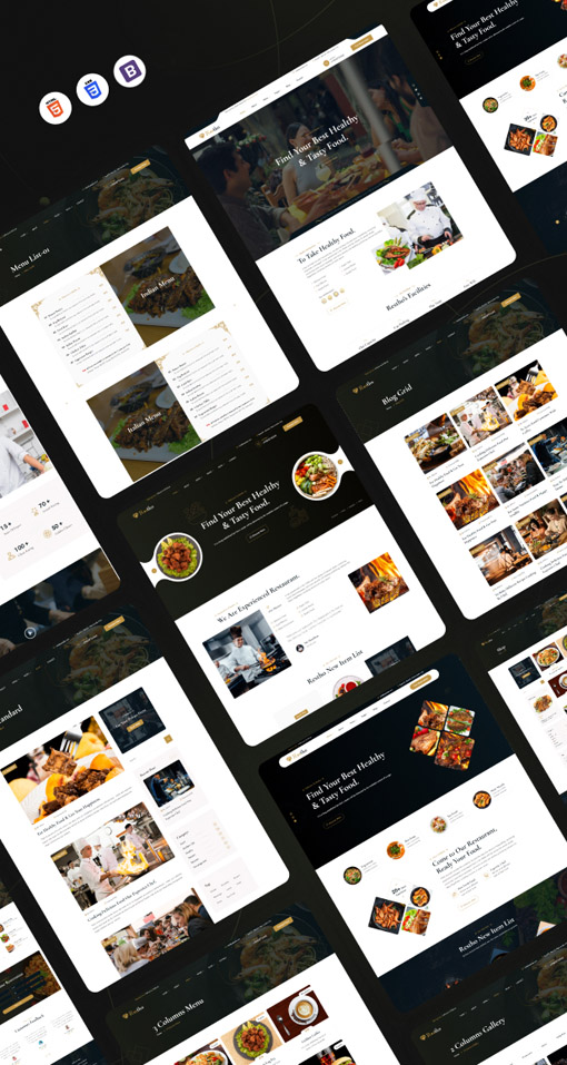 餐饮娱乐Bootstrap网页模板UI_13285_14095