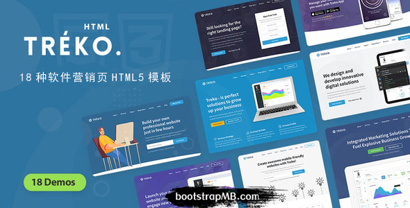 精美创意软件营销页面HTML5模板源码下载