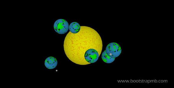 js行星和卫星的轨迹动画特效