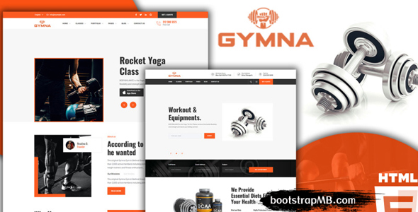 HTML5健身房和健身器材网站模板