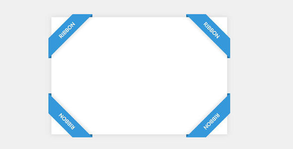 CSS卡片边角丝带样式
