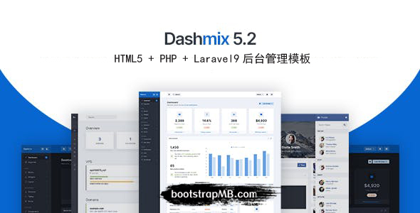 HTML5 + PHP +Laravel9后台管理模板