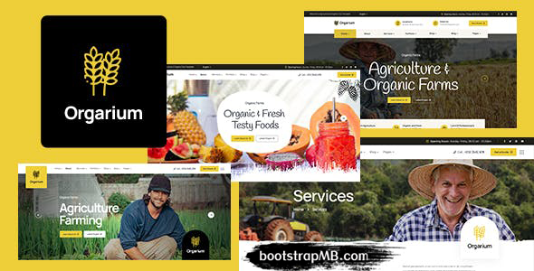 响应设计bootstrap html农业网站模板 - Orgarium源码下载
