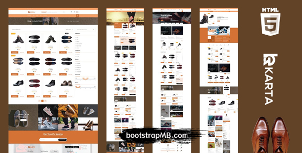 皮鞋HTML5电子商务网站模板 - karta源码下载