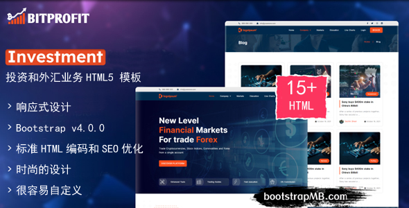 投资和外汇业务HTML5模板 - BitProfilt源码下载