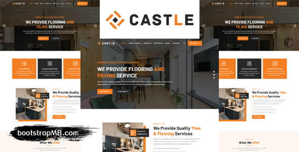 瓷砖木地板产品公司网站模板 - Castle源码下载