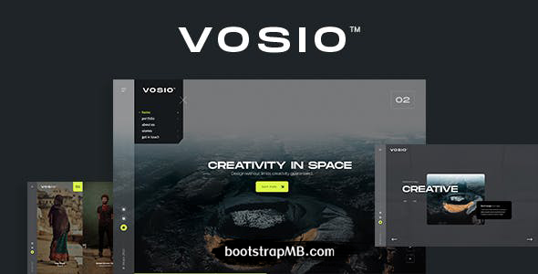 很酷的品牌官网HTML5动画网页模板 - Vosio源码下载