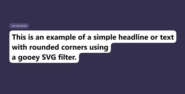 文本的圆角背景SVG过滤器