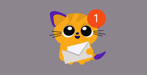 CSS SVG抱着信封的小猫代码