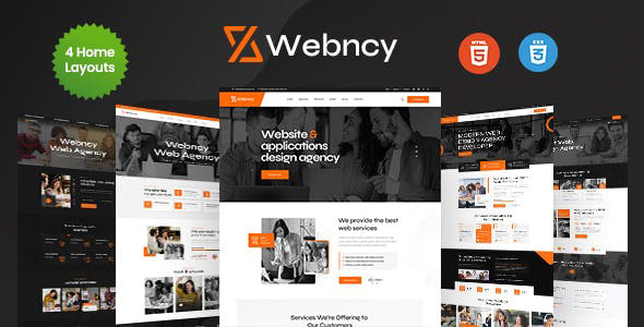 网页设计公司主页HTML模板 - Webncy源码下载