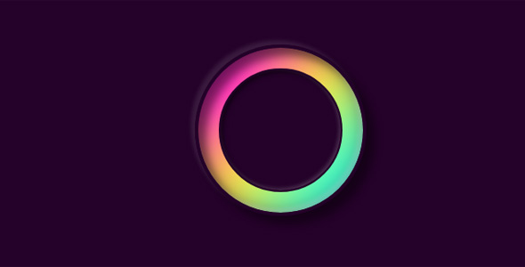CSS彩色圆环动画特效