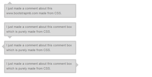 CSS评论边框气泡样式